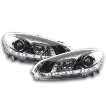 Phare Daylight LED feux de jour VW Golf 6 type 1K 08- chrome Phare Daylight LED feux de jour VW Golf 6 type 1K 08- chrome