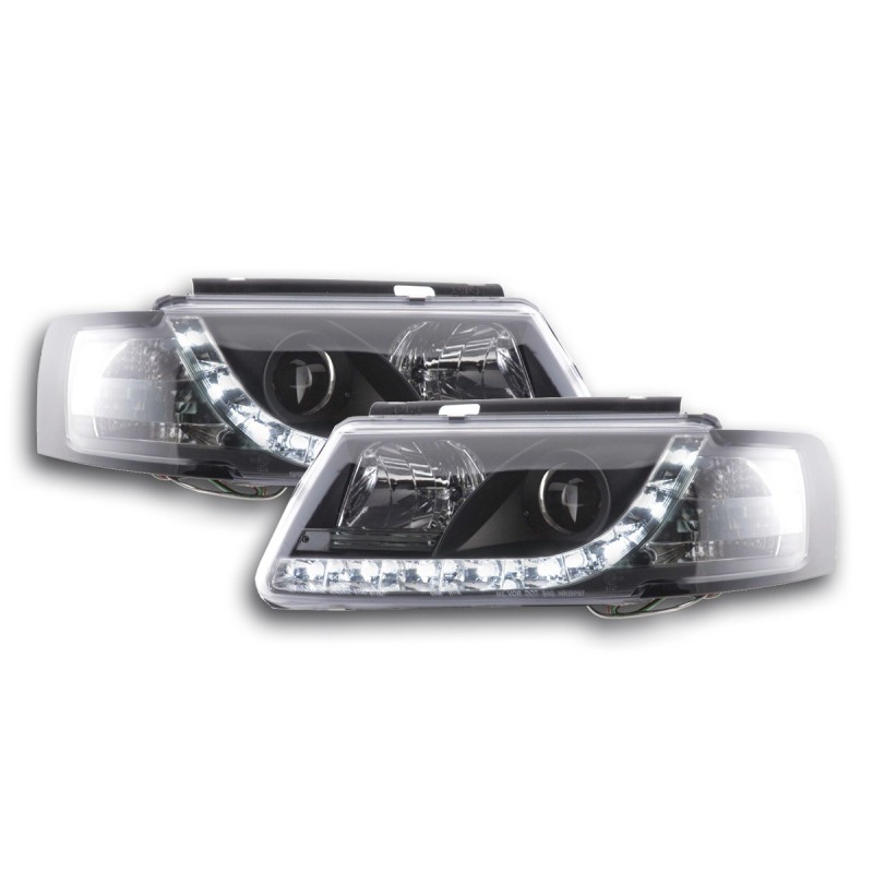 Kit de phares Daylight LED feux de jour VW Passat type 3B 97-00 noir
