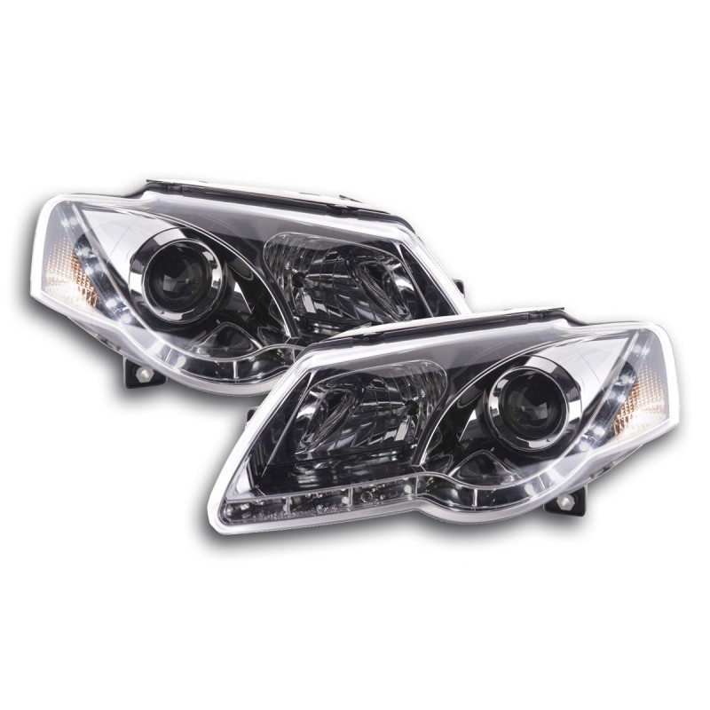 Phare Daylight LED DRL look VW Passat type 3C 05- chromé