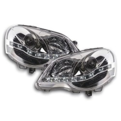 Phare Daylight LED DRL look VW Polo type 9N3 05-09 chrome