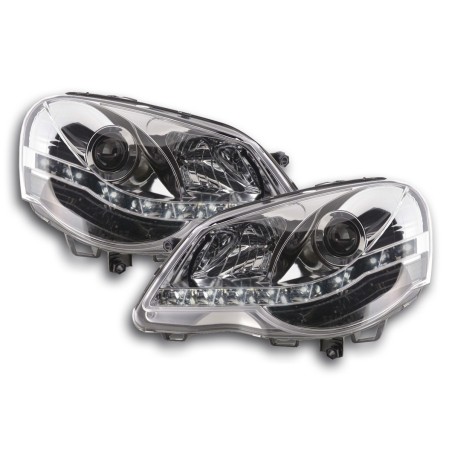 Phare Daylight LED DRL look VW Polo type 9N3 05-09 chrome Phare Daylight LED DRL look VW Polo type 9N3 05-09 chrome