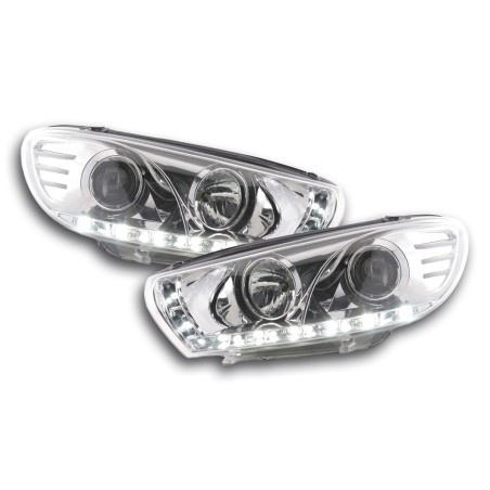 Phares Daylight LED feux de jour VW Scirocco 3 type 13 chrome