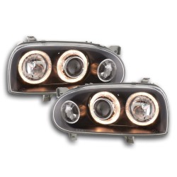 Phare Angel Eye VW Golf 3 type 1HXO, 1 EXO 91-97 noir