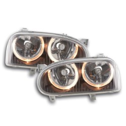 Phare Angel Eye VW Golf 3 type 1HXO, 1 EXO 91-97 noir
