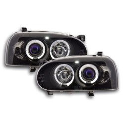 Phares pour VW Golf 3 type 1HXO 1 EXO 91-97 noir