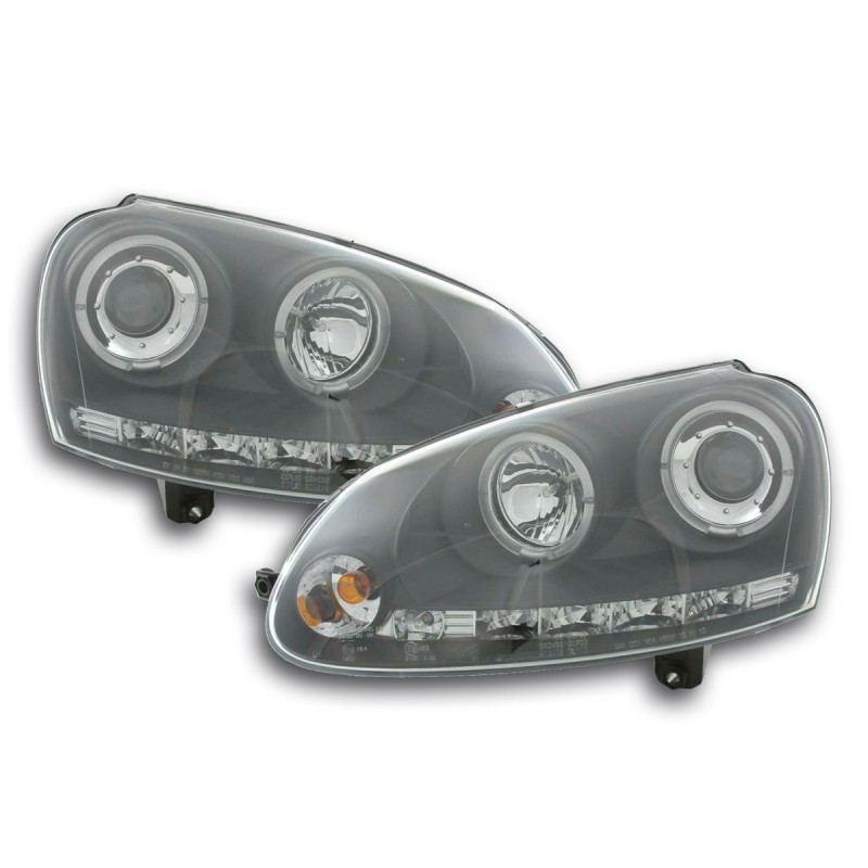 Phares pour VW Golf 5 type 1K 03-08 noir