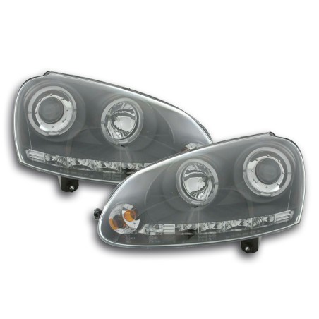 Phares pour VW Golf 5 type 1K 03-08 noir Phares pour VW Golf 5 type 1K 03-08 noir