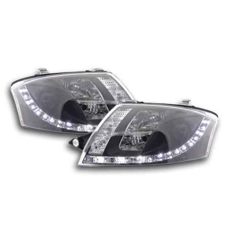 Phare Daylight LED look DRL Audi TT type 8N 99-06 noir pour conduite à droite