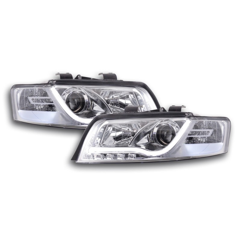 Phare Daylight à LED DRL look Audi A4 type 8E 01-04 chromé pour conduite à droite