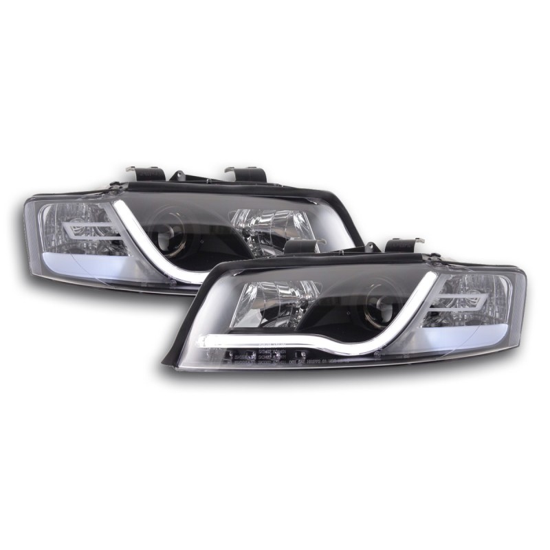 Phare Daylight LED look DRL Audi A4 type 8E 01-04 noir pour conduite à droite