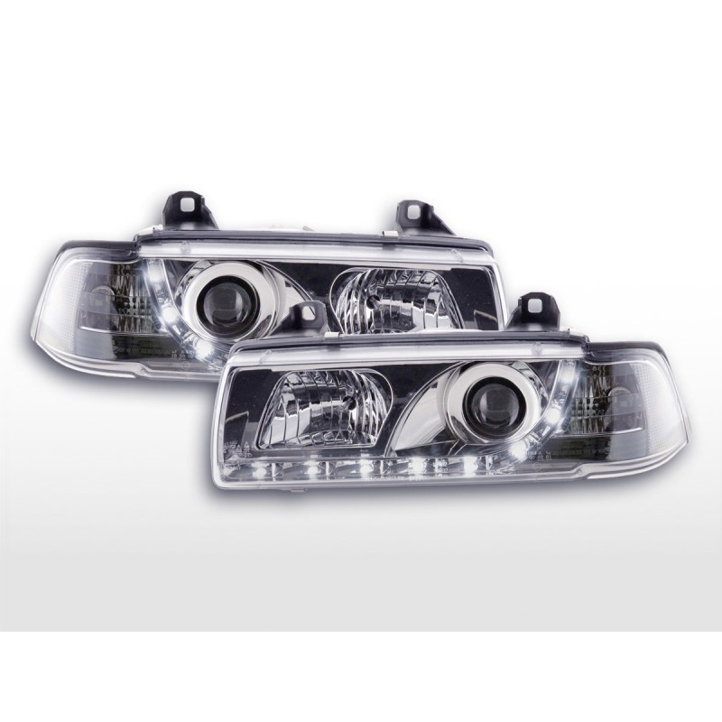 Phares Daylight LED Feux de jour LED BMW 3er E36 Coupé, Cabrio 92-99 chrome