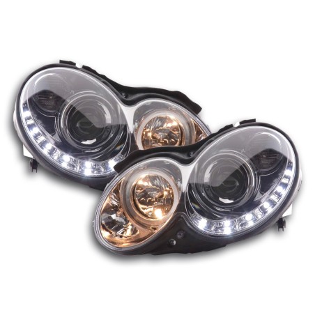 Phare Daylight LED DRL look Mercedes CLK type W209 04-09 chrome Phare Daylight LED DRL look Mercedes CLK type W209 04-09 chrome