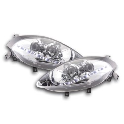 Phare Daylight LED DRL look Fiat Bravo type 198 07- chromé