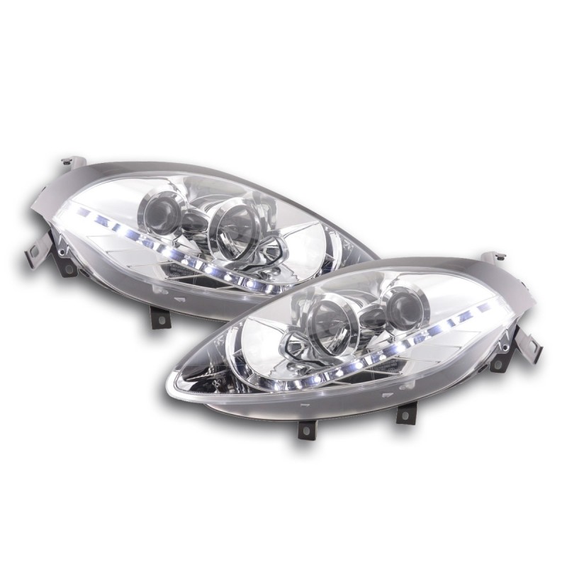 Phare Daylight LED DRL look Fiat Bravo type 198 07- chromé
