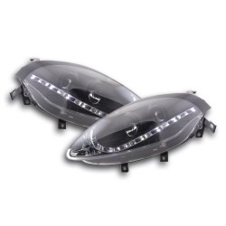 Phare Daylight LED DRL look Fiat Bravo type 198 07- noir
