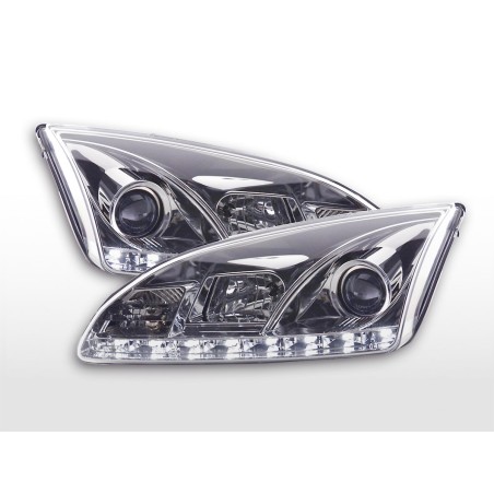 Phare Daylight LED feux de jour Ford Focus 2 C307 chrome Phare Daylight LED feux de jour Ford Focus 2 C307 chrome