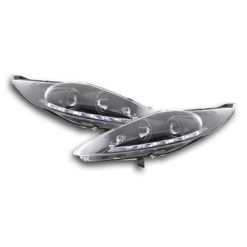 Phare Daylight LED DRL look Ford Fiesta 08-12 noir