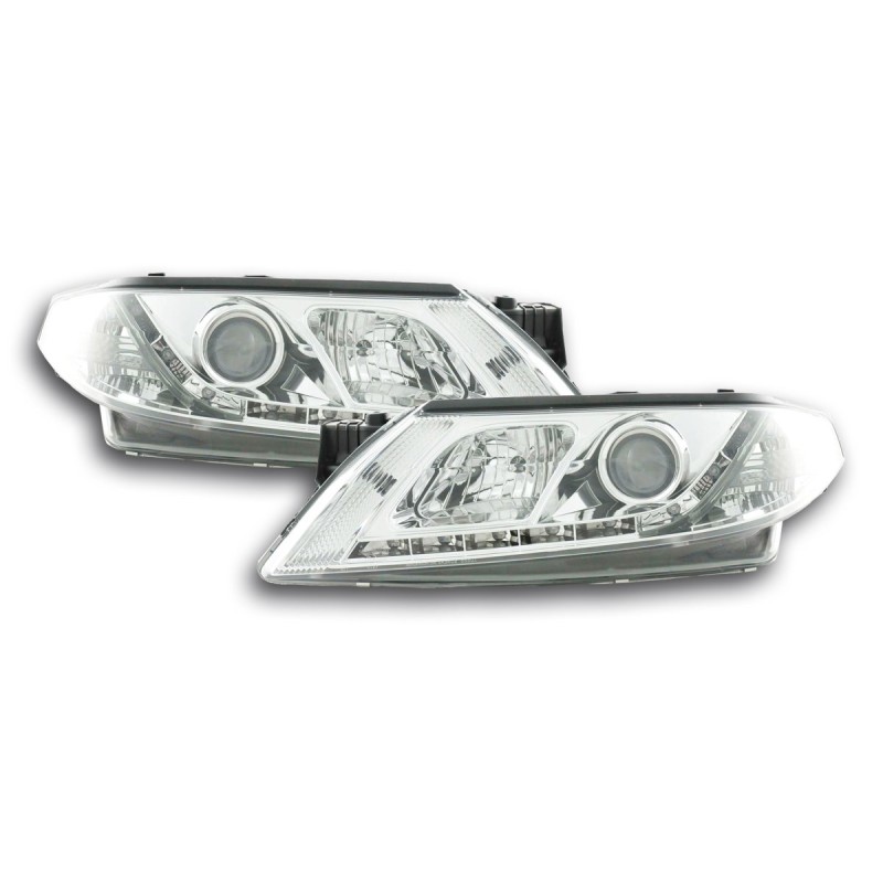 Phare Daylight LED DRL look Renault Laguna (type G) 01-05 chrome