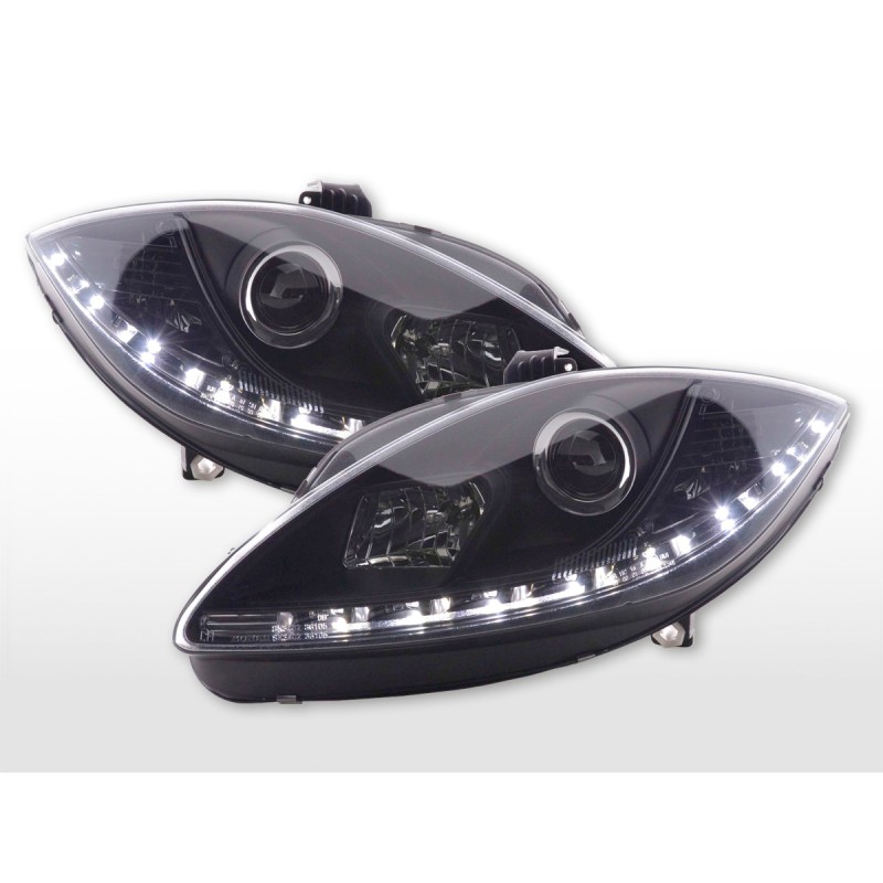 Phare Daylight LED DRL look Seat Leon 1P 09- noir