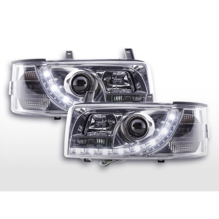Phares Daylight LED feux de jour VW Bus T4 90-96 chrome Phares Daylight LED feux de jour VW Bus T4 90-96 chrome