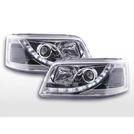 Phares Daylight LED feux de jour VW Bus T5 03-09 chrome