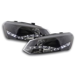 Phare Daylight LED DRL look VW Polo type 6R 2010- noir