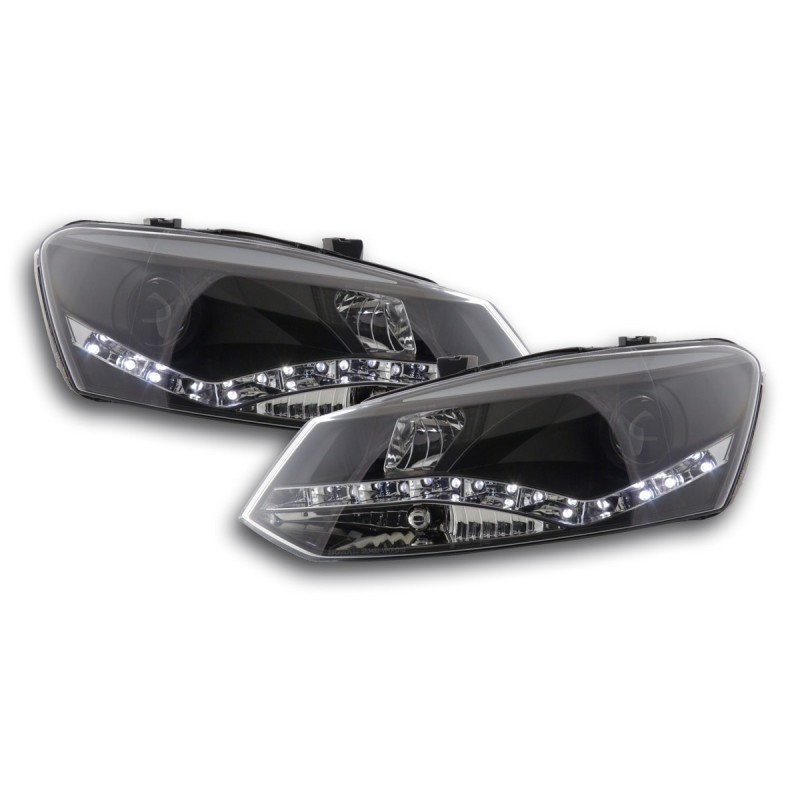 Phare Daylight LED DRL look VW Polo type 6R 2010- noir