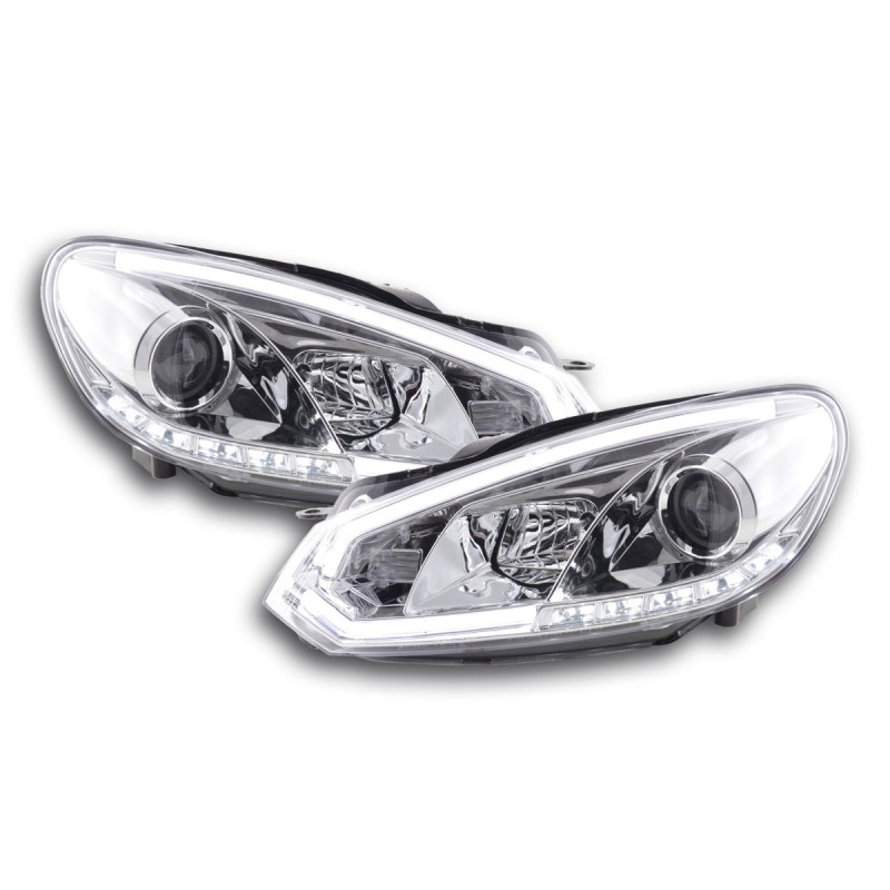 Phares Daylight LED feux de jour VW Golf 6 08-12 chrome