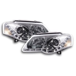 Phare Daylight LED look DRL VW Passat type 3C 05- chromé pour conduite à droite