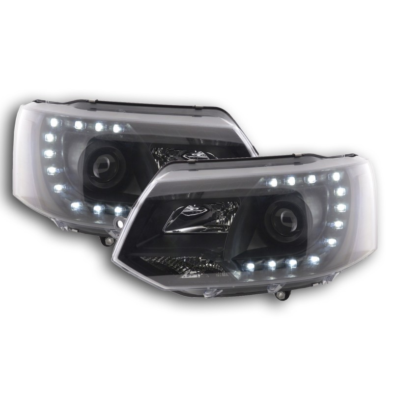 Phare Daylight LED feux de jour VW Bus T5 à partir de 2009 noir