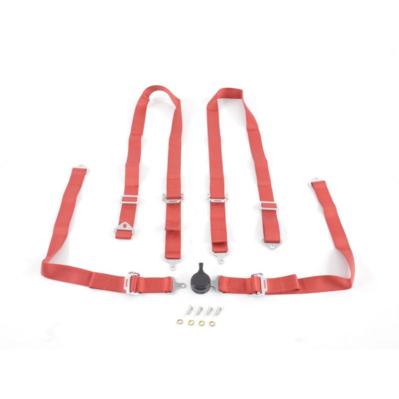 Harnais ceinture harnais 4 points harnais racing universel rouge