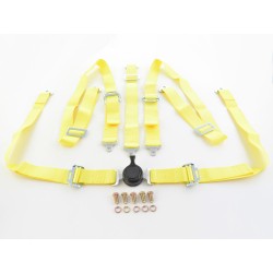 Harnais ceinture harnais 5 points harnais racing universel jaune