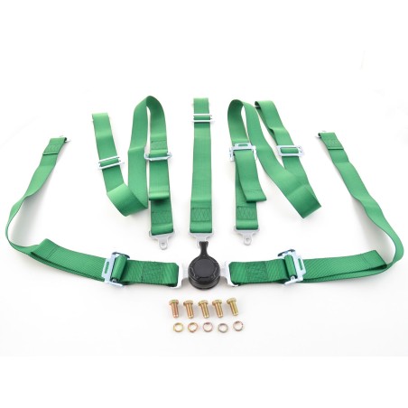 Harnais ceinture harnais 5 points harnais racing universel vert