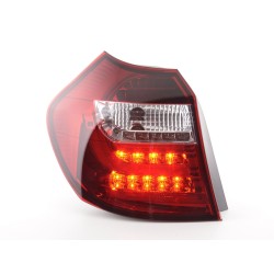 Jeu de feux arrière à LED BMW Série 1 E87 / E81 3/5 portes. 04-06 clair / rouge