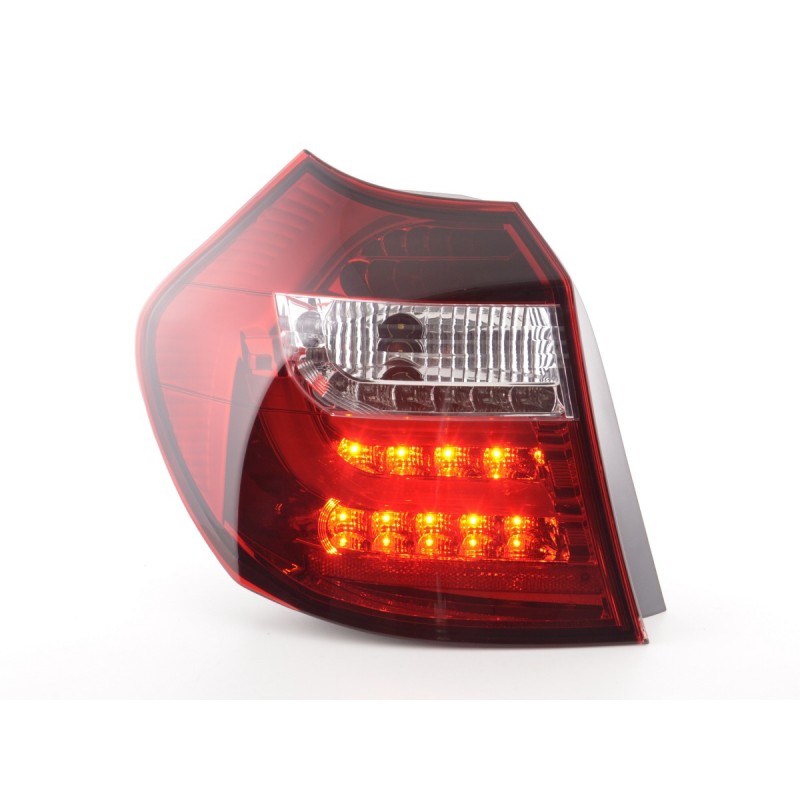 Jeu de feux arrière à LED BMW Série 1 E87 / E81 3/5 portes. 04-06 clair / rouge