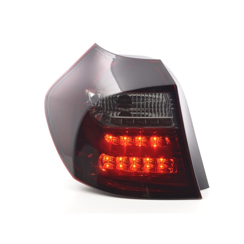Jeu de feux arrière à LED BMW Série 1 E87 / E81 3/5 portes. 04-07 rouge / noir
