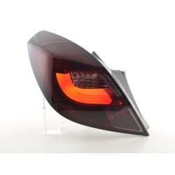 Jeu de feux arrière à LED Opel Corsa D 3 portes. 06-10 rouge / noir