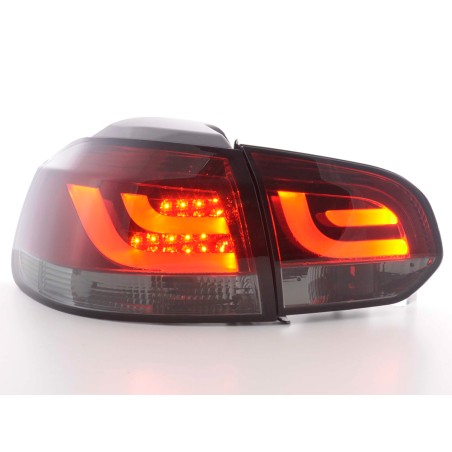 Kit feux arrières LED VW Golf 6 type 1K 2008-2012 rouge / noir