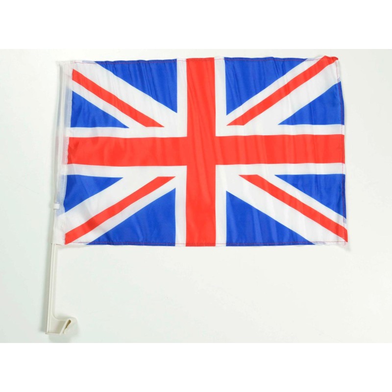 Drapeau de voiture Drapeau de voiture Drapeau de Grande-Bretagne avec support pour vitre latérale 30x45cm