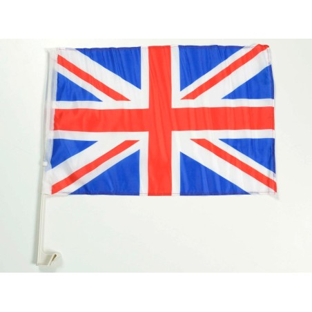 Drapeau de voiture Drapeau de voiture Drapeau de Grande-Bretagne avec support pour vitre latérale 30x45cm