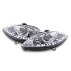 Phare Daylight LED look DRL Seat Leon 1P 09- chromé pour conduite à droite