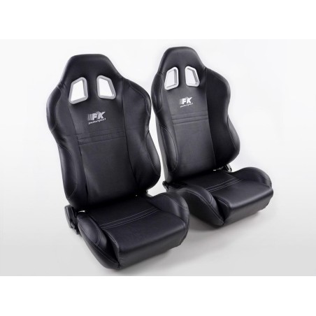 Sièges auto FK Sport Sièges demi-coque mis New York noir dans un look de sport automobile Sièges auto FK Sport Sièges demi-coque mis New York noir dans un look de sport automobile