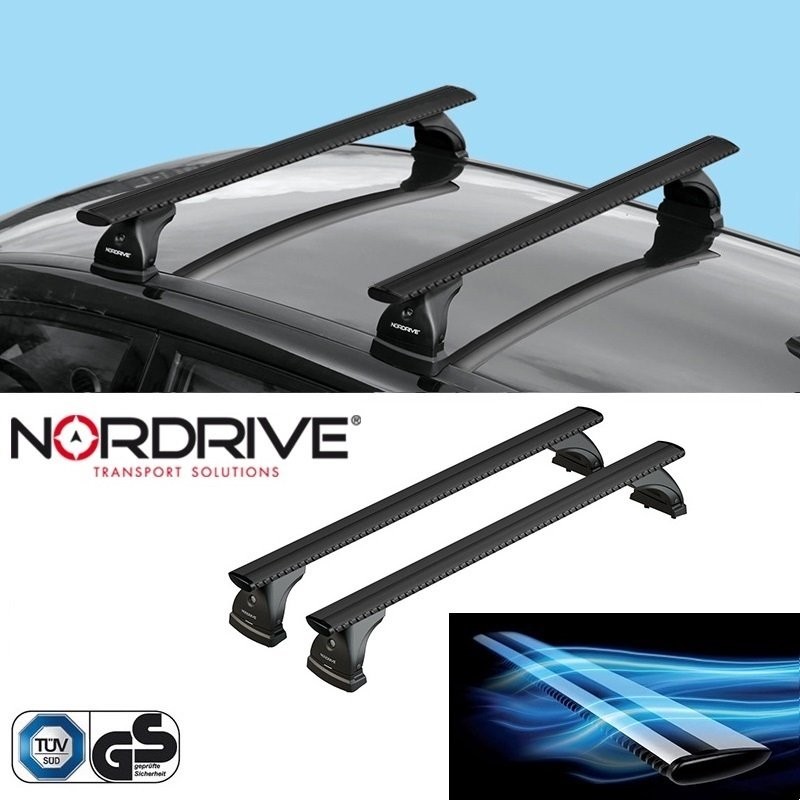 NORDRIVE EVOS SILENZIO BLACK Barres de toit pour OPEL ASTRA L (5 PORTES)