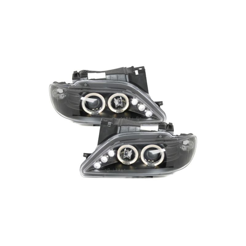 Phares Citroen Xsara 97-00avec 2 Anneaux lumineux Angel EyesNoir