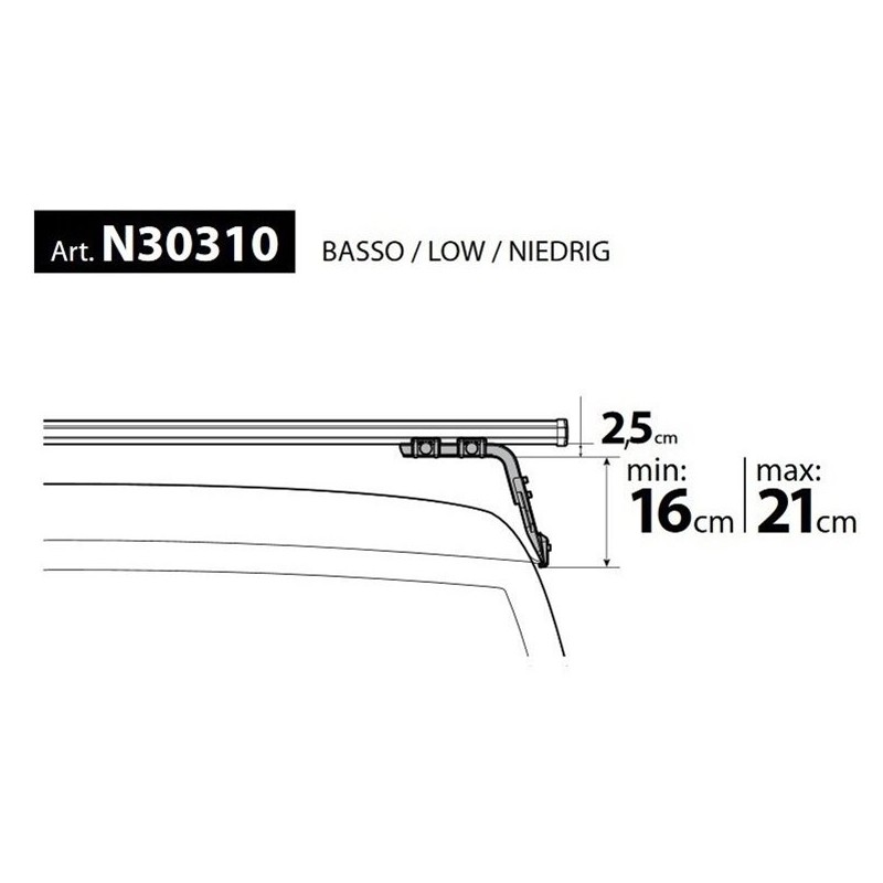 NORDRIVE KARGO Barres de toit 3-Barres pour SUZUKI JIMNY GJ