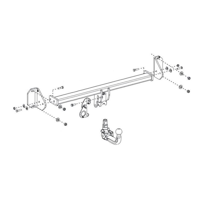 ORIS Attelage de remorque détachable pour BMW X1 / F48