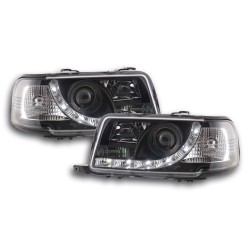Phare Daylight LED DRL look Audi 80 type B4 91-94 noir