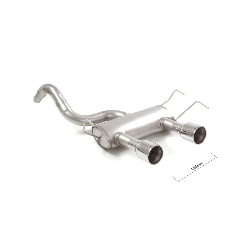 Silencieux arrière en inox avec 2 sorties ronde centrales 102 mm  
 Ligne avec diamètre majoré 63