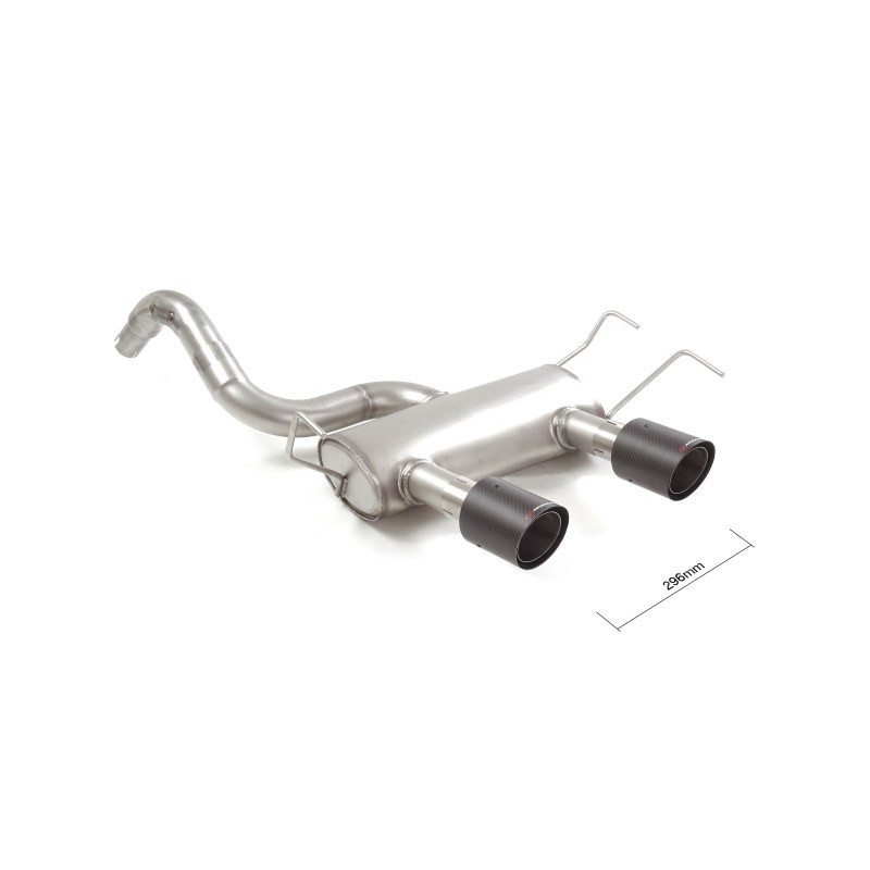 Silencieux arrière en inox avec 2 sorties ronde centrales Carbon Shot 100 mm
 Ligne avec diamètre majoré 63