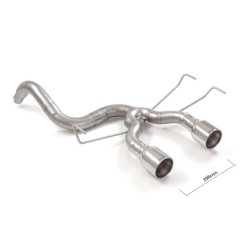 Tube arrière en inox group n avec 2 sorties ronde centrales 102 mm
 Ligne avec diamètre majoré 63